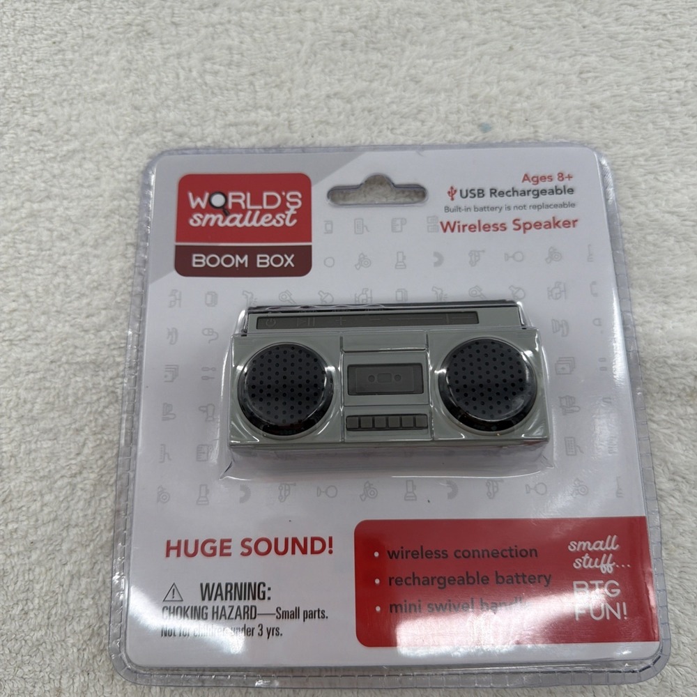 Worlds Smallest Boom Box by Westminster USB Rechargeable Wireless Speaker